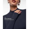 imageINLYRIC Womens Inbarely Soft Mock Turtleneck Double Lined Long Sleeve Tops Going Out Slim Fitted Sexy Trendy TShirtsTrue Navy