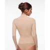 imageINLYRIC Womens Inbarely Soft Mock Turtleneck Double Lined Long Sleeve Tops Going Out Slim Fitted Sexy Trendy TShirtsWheat Beige
