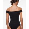 imageINLYRIC Womens Inbarely Soft Off The Shoulder Tops Versatile Going Out Trendy Shirts Y2K Spring Summer OutfitsBlack