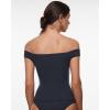 imageINLYRIC Womens Inbarely Soft Off The Shoulder Tops Versatile Going Out Trendy Shirts Y2K Spring Summer OutfitsTrue Navy