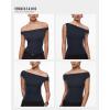 imageINLYRIC Womens Inbarely Soft Off The Shoulder Tops Versatile Going Out Trendy Shirts Y2K Spring Summer OutfitsTrue Navy