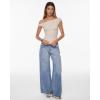 imageINLYRIC Womens Inbarely Soft Off The Shoulder Tops Versatile Going Out Trendy Shirts Y2K Spring Summer OutfitsVanilla White
