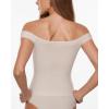 imageINLYRIC Womens Inbarely Soft Off The Shoulder Tops Versatile Going Out Trendy Shirts Y2K Spring Summer OutfitsVanilla White