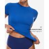 imageINLYRIC Womens Inbarely Soft Short Sleeve Tops Crew Neck Summer Going Out Tees Basic Slim Fitted Breathable TShirtAzure Blue