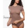 imageINLYRIC Womens Inbarely Soft Short Sleeve Tops Crew Neck Summer Going Out Tees Basic Slim Fitted Breathable TShirtBrown Purple