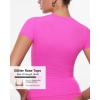 imageINLYRIC Womens Inbarely Soft Short Sleeve Tops Crew Neck Summer Going Out Tees Basic Slim Fitted Breathable TShirtGlitter Rose  See Through
