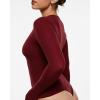 imageINLYRIC Womens Long Sleeve TShirts Crew Neck Basic Fitted Slim Crop Tops Going Out Trendy Tops Spring TeesAncora Red