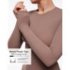 imageINLYRIC Womens Long Sleeve TShirts Crew Neck Basic Fitted Slim Crop Tops Going Out Trendy Tops Spring TeesBrown Purple