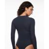 imageINLYRIC Womens Long Sleeve TShirts Crew Neck Basic Fitted Slim Crop Tops Going Out Trendy Tops Spring TeesTrue Navy