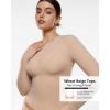 imageINLYRIC Womens Long Sleeve TShirts Crew Neck Basic Fitted Slim Crop Tops Going Out Trendy Tops Spring TeesWheat Beige
