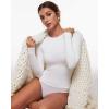 imageINLYRIC Womens Long Sleeve TShirts Crew Neck Basic Fitted Slim Tees Thermal Going Out Trendy Crop TopsSnow White