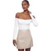 imageINLYRIC Womens Natrelax Off The Shoulder Bodysuit Long Sleeve Thong Sexy Bodycon Slim Fit Tops LeotardWhite