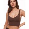 imageINLYRIC Womens Natrelax Sexy Tank Crop Tops Sweetheart V Neck Backless Sleeveless Summer Going Out Tank TopCoffee Brown