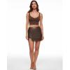 imageINLYRIC Womens Natrelax Sexy Tank Crop Tops Sweetheart V Neck Backless Sleeveless Summer Going Out Tank TopCoffee Brown