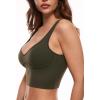 imageINLYRIC Womens Natrelax Sexy Tank Crop Tops Sweetheart V Neck Backless Sleeveless Summer Going Out Tank TopOlive Green