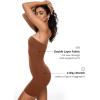 imageINLYRIC Womens Natrelax Strapless Jumpsuit  One Piece Tube Top Sexy Bodycon Workout Shorts Rompers Summer OutfitsCroissant Brown