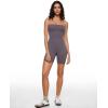 imageINLYRIC Womens Natrelax Strapless Jumpsuit  One Piece Tube Top Sexy Bodycon Workout Shorts Rompers Summer OutfitsTornado Grey