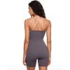 imageINLYRIC Womens Natrelax Strapless Jumpsuit  One Piece Tube Top Sexy Bodycon Workout Shorts Rompers Summer OutfitsTornado Grey