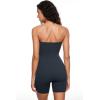 imageINLYRIC Womens Natrelax Strapless Jumpsuit  One Piece Tube Top Sexy Bodycon Workout Shorts Rompers Summer OutfitsTwilight Blue