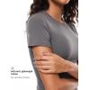 imageINLYRIC Womens Summer Short Sleeve Tops  Cotton Trendy Cute Basic Casual Crew Neck Single Layer T Shirts Tees TopsLava Smoke Grey