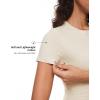 imageINLYRIC Womens Summer Short Sleeve Tops  Cotton Trendy Cute Basic Casual Crew Neck Single Layer T Shirts Tees TopsMilky White