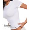 imageINLYRIC Womens Summer Short Sleeve Tops  Cotton Trendy Cute Basic Casual Crew Neck Single Layer T Shirts Tees TopsWhite