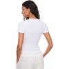 imageINLYRIC Womens Summer Short Sleeve Tops  Cotton Trendy Cute Basic Casual Crew Neck Single Layer T Shirts Tees TopsWhite