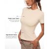 imageINLYRIC Womens Summer Short Sleeve Tops  Cotton Trendy Cute Basic Casual Crew Neck Single Layer T Shirts Tees TopsWhite Opal