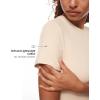 imageINLYRIC Womens Summer Short Sleeve Tops  Cotton Trendy Cute Basic Casual Crew Neck Single Layer T Shirts Tees TopsWhite Opal
