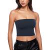 imageINLYRIC Natrelax Womens Tube Tops Strapless Bandeau Crop Top Double Lined Sexy Summer Going Out Tops Solid StretchyTwilight Blue