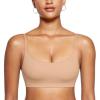 imageINLYRIC Womens Inbarely Bralettes Cami Bras No Underwire Wireless Seamless Unlined Comfort Sports BraWarm Beige