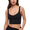 imageINLYRIC Womens Natrelax Sexy Tank Crop Tops Sweetheart V Neck Backless Sleeveless Summer Going Out Tank TopBlack
