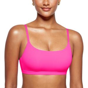 imageINLYRIC Womens Inbarely Bralettes Cami Bras No Underwire Wireless Seamless Unlined Comfort Sports BraBright Pink