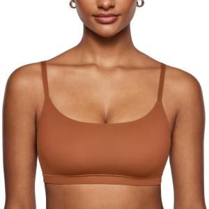 imageINLYRIC Womens Inbarely Bralettes Cami Bras No Underwire Wireless Seamless Unlined Comfort Sports BraBronze Beige