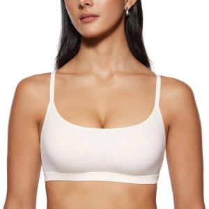 imageINLYRIC Womens Inbarely Bralettes Cami Bras No Underwire Wireless Seamless Unlined Comfort Sports BraCoconut White