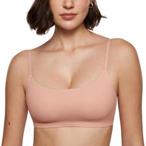 imageINLYRIC Womens Inbarely Bralettes Cami Bras No Underwire Wireless Seamless Unlined Comfort Sports BraGrapefruit Orange