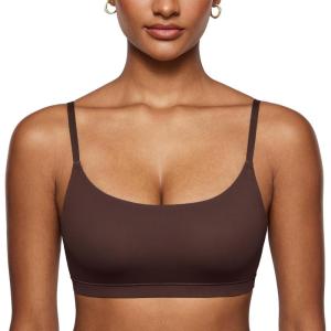 imageINLYRIC Womens Inbarely Bralettes Cami Bras No Underwire Wireless Seamless Unlined Comfort Sports BraHazelnut