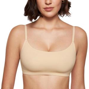 imageINLYRIC Womens Inbarely Bralettes Cami Bras No Underwire Wireless Seamless Unlined Comfort Sports BraLight Oatmeal