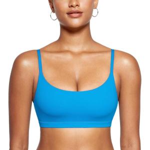imageINLYRIC Womens Inbarely Bralettes Cami Bras No Underwire Wireless Seamless Unlined Comfort Sports BraMadagascar Blue