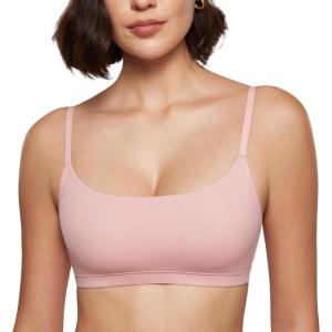 imageINLYRIC Womens Inbarely Bralettes Cami Bras No Underwire Wireless Seamless Unlined Comfort Sports BraRose Tan