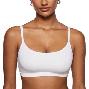 imageINLYRIC Womens Inbarely Bralettes Cami Bras No Underwire Wireless Seamless Unlined Comfort Sports BraWhite
