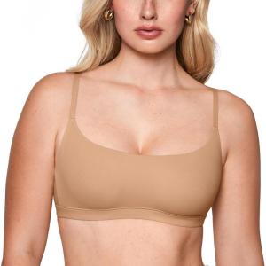 imageINLYRIC Womens Inbarely Soft Bralettes  Cami Bras No Underwire Seamless Unlined Comfort BralettePeach Taupe