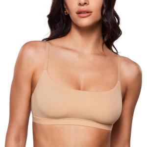 imageINLYRIC Womens Inbarely Soft Bralettes  Cami Bras No Underwire Seamless Unlined Comfort BraletteWarm Beige
