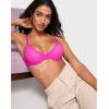 imageINLYRIC Womens Cosnufy Sheer Balconette Bra Demi Unlined Plunge Mesh See Through Sexy Bras UnderwireBright Pink