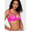 imageINLYRIC Womens Cosnufy Sheer Balconette Bra Demi Unlined Plunge Mesh See Through Sexy Bras UnderwireBright Pink