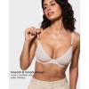 imageINLYRIC Womens Cosnufy Sheer Balconette Bra Demi Unlined Plunge Mesh See Through Sexy Bras UnderwireCoconut White