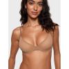 imageINLYRIC Womens Cosnufy Sheer Balconette Bra Demi Unlined Plunge Mesh See Through Sexy Bras UnderwireGravel Beige