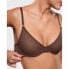 imageINLYRIC Womens Cosnufy Sheer Balconette Bra Demi Unlined Plunge Mesh See Through Sexy Bras UnderwireHazelnut