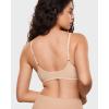 imageINLYRIC Womens Cosnufy Sheer Front Closure Bra  Demi Sexy Seamless Unlined No Padding Mesh Underwire BraBeige