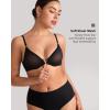 imageINLYRIC Womens Cosnufy Sheer Front Closure Bra  Demi Sexy Seamless Unlined No Padding Mesh Underwire BraBlack